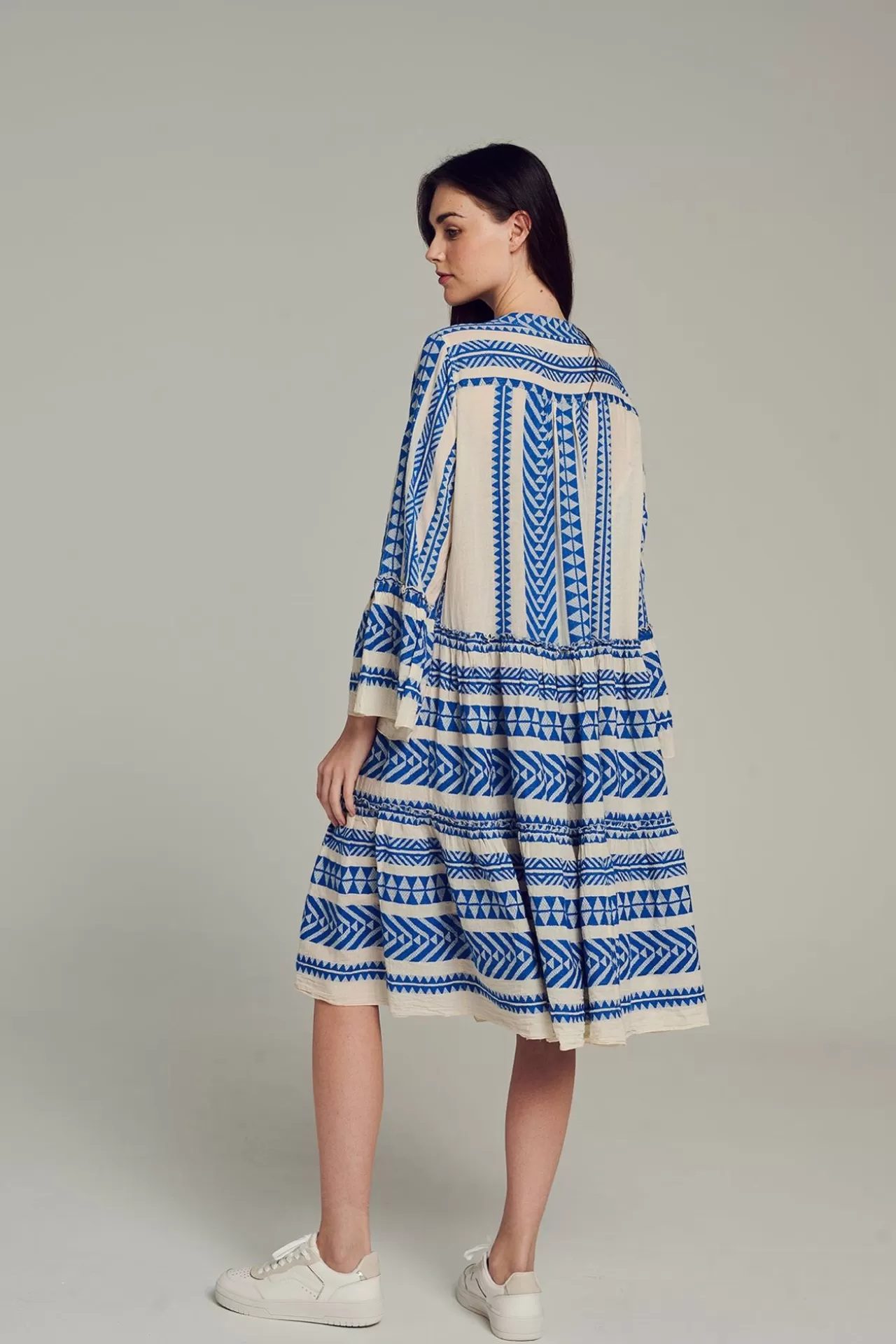 Best Sale Devotion TWINS Ella Midi-Blue/Offwhite