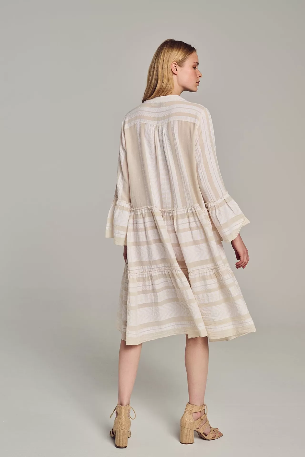 New Devotion TWINS Ella Midi-Ecru/Offwhite