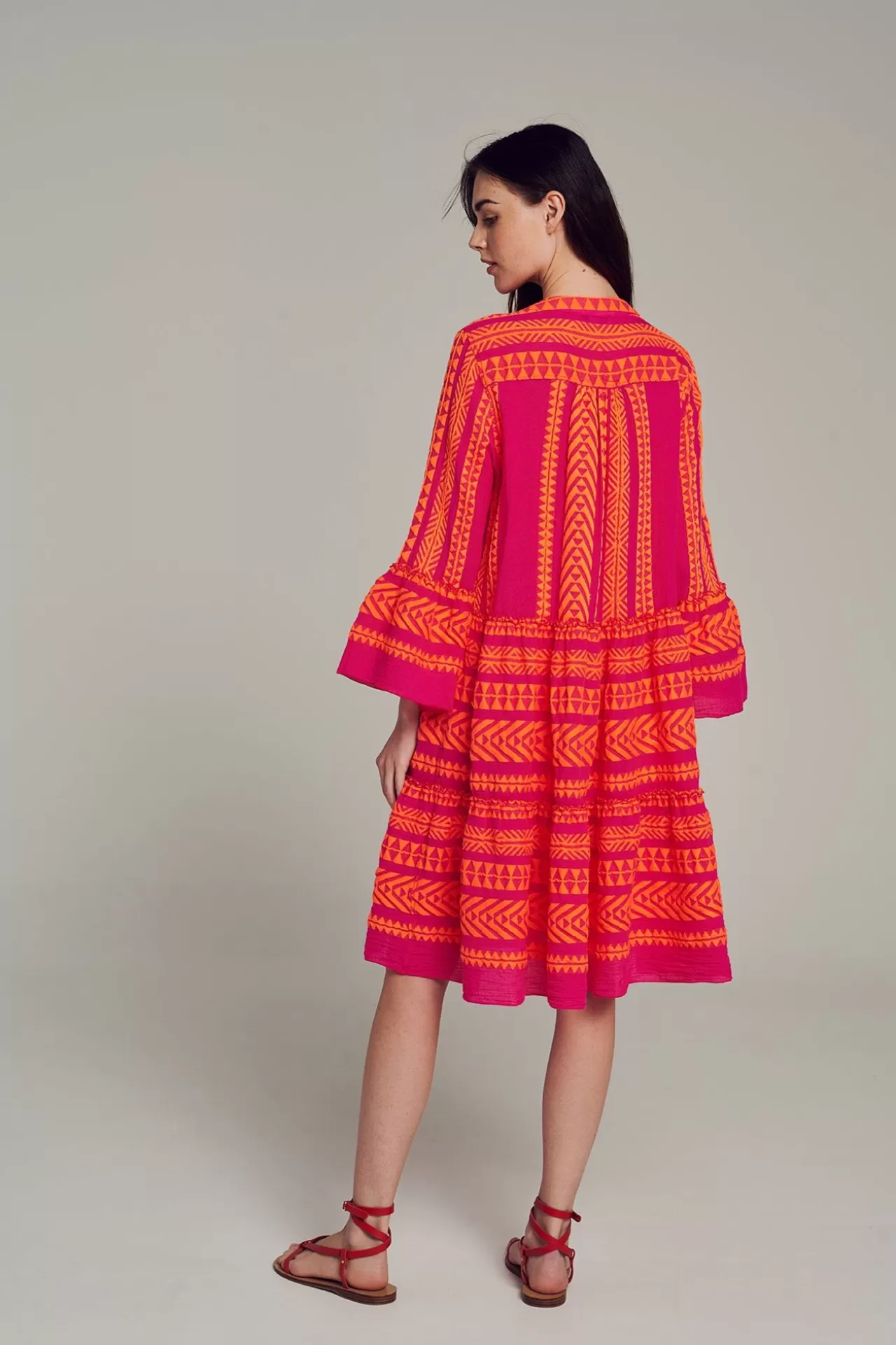 Discount Devotion TWINS Ella Midi-N.Orange/Fushia