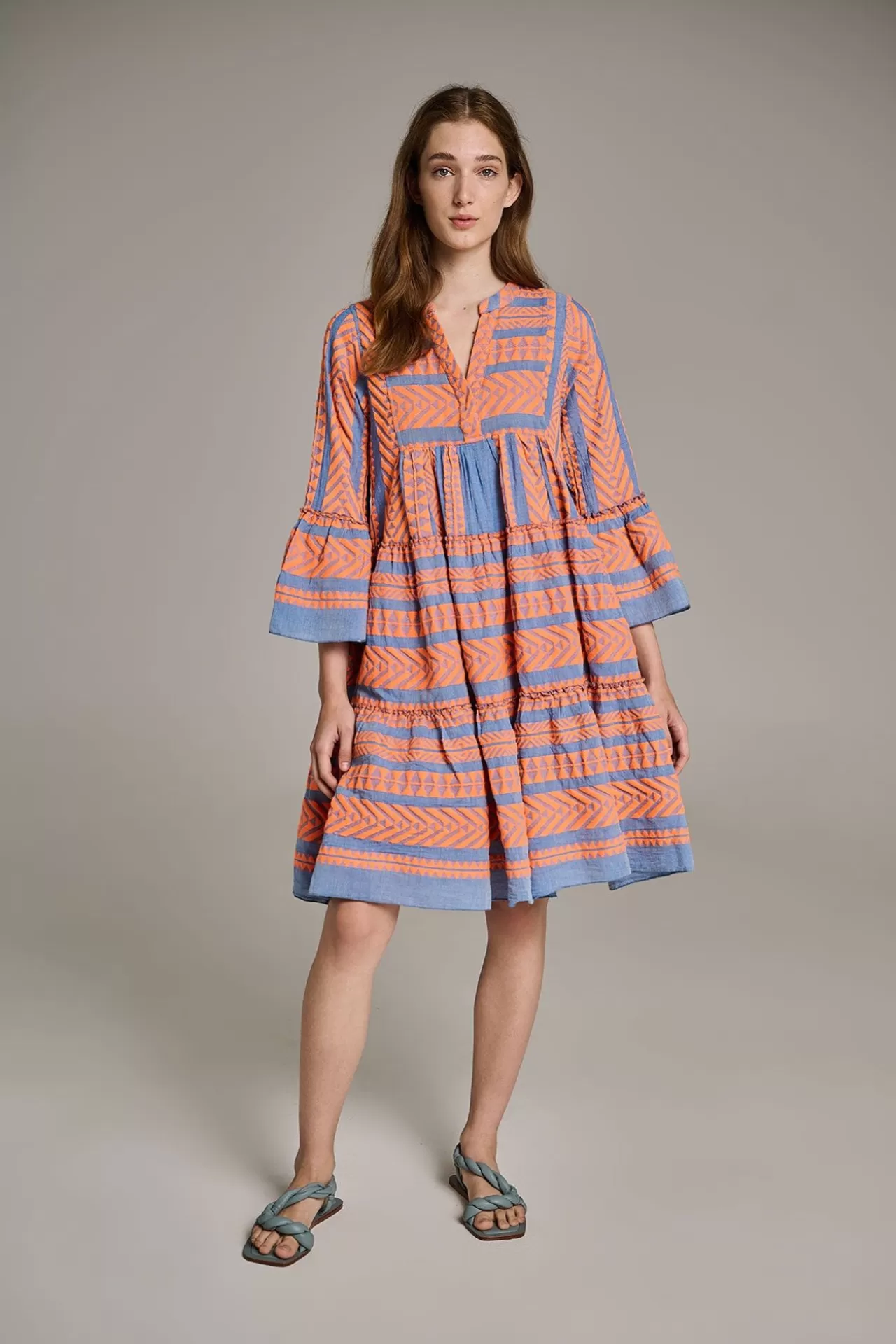 Clearance Devotion TWINS Ella Midi-Orange/Blue