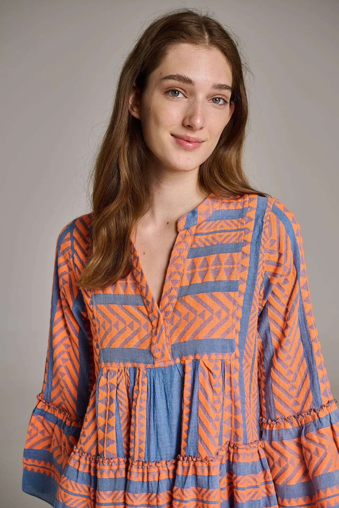 Best Devotion TWINS Ella Midi-Orange/Blue